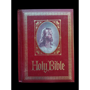 Vintage holy bible king james version red letter edition BIG